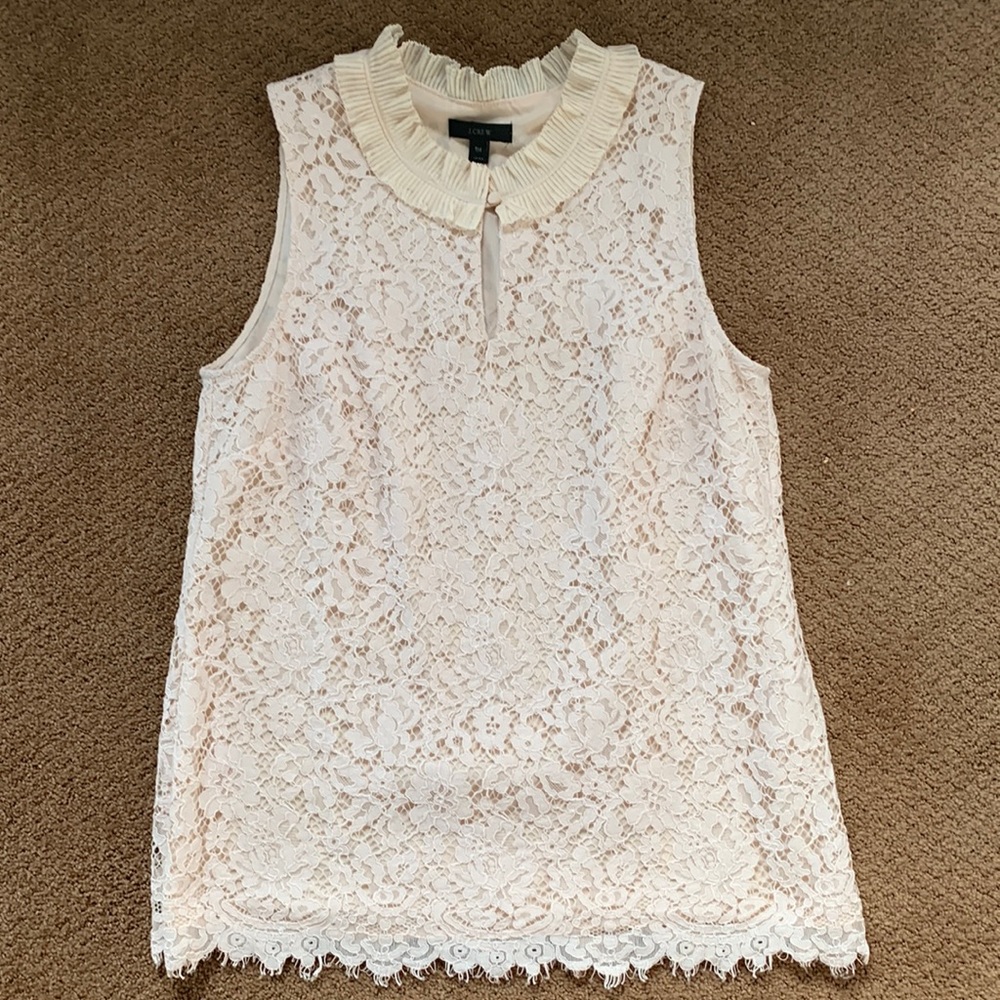 Beautiful lace dressy tank from J crew. Size TALL medium.